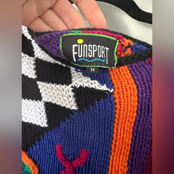 Vintage abstract art neon knit - Picture 4 of 5